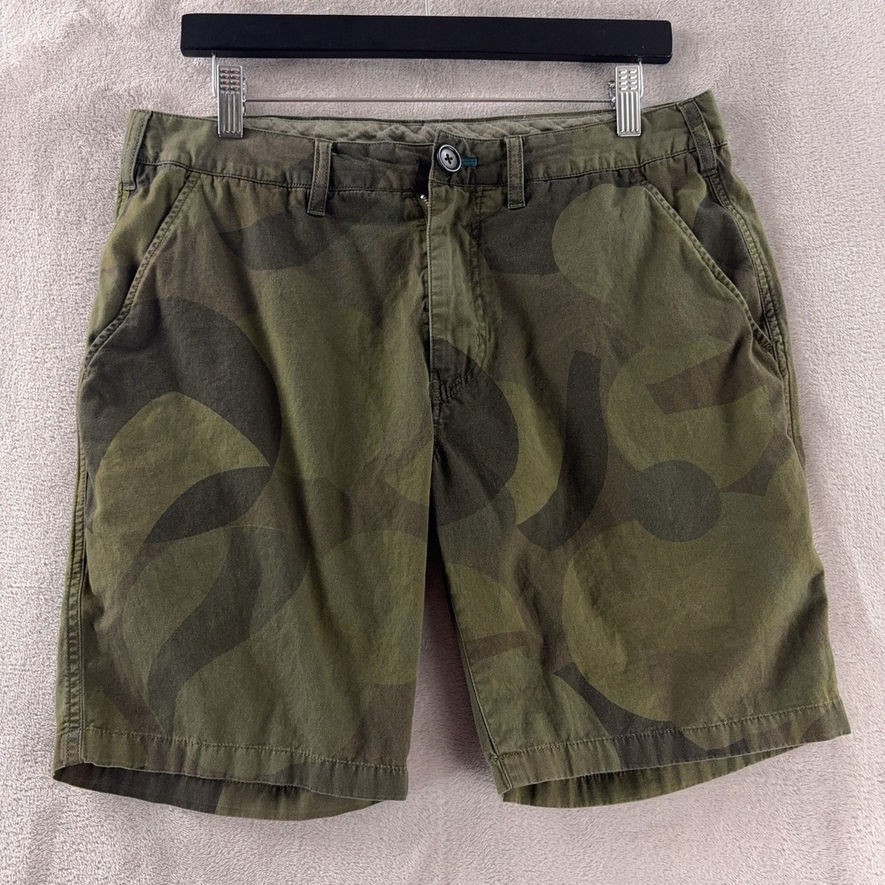 Paul‎ Smith Camo Shorts Mens Size 30 Green Camouflage Leaf Designer Chino